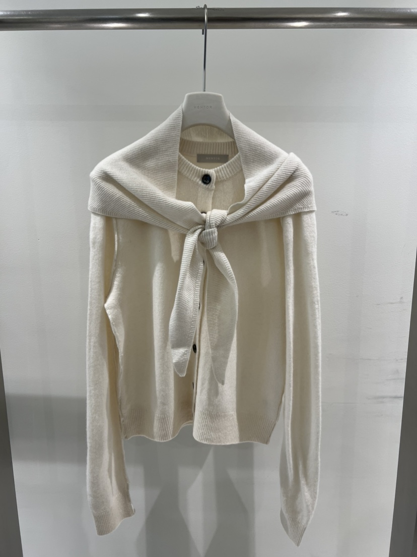 MENTOR韓國代購㊣女士新款25秋冬熱賣人氣休閑職業針織衫披肩MENTOR針織衫圖色1