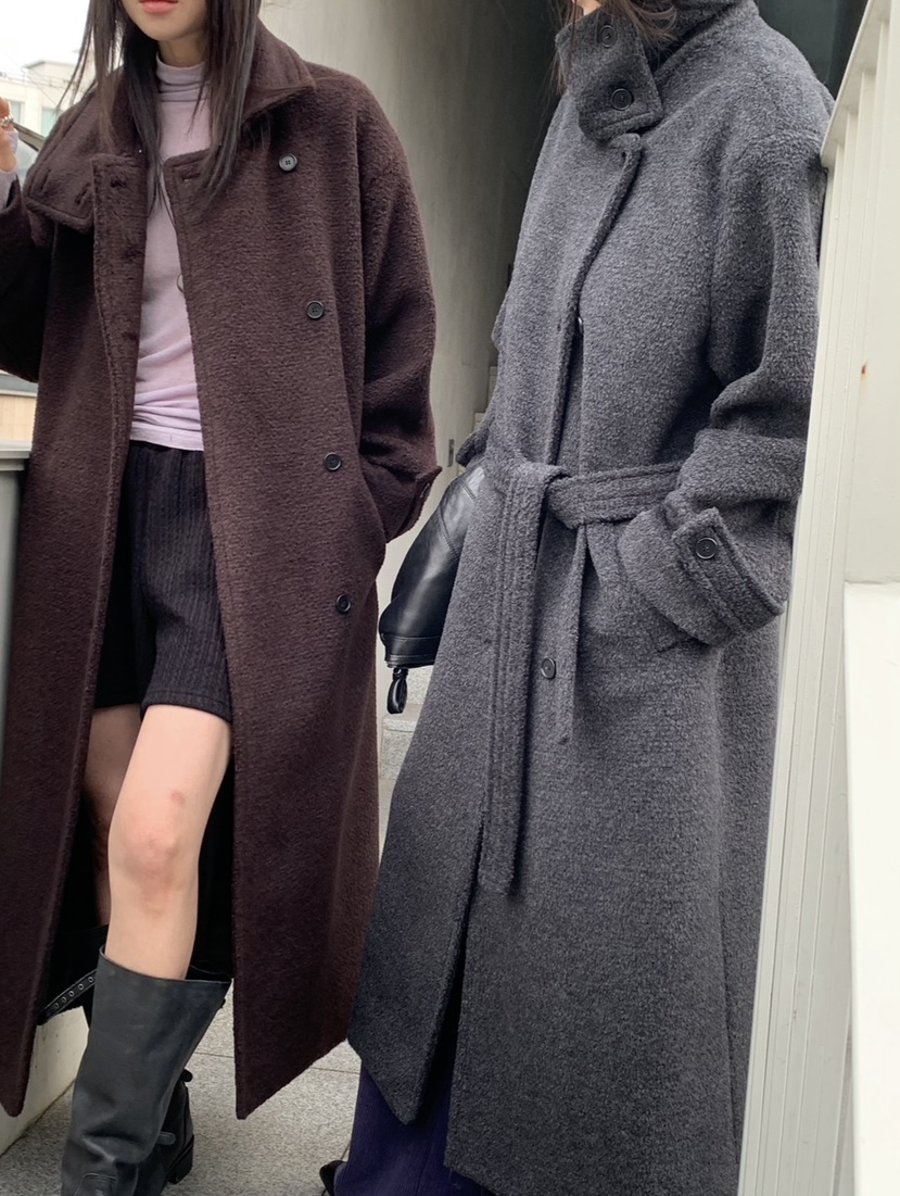 VAARA韓國代購㊣女士新款時尚推薦職業休閑人氣熱賣中長款大衣VAARA中長款大衣