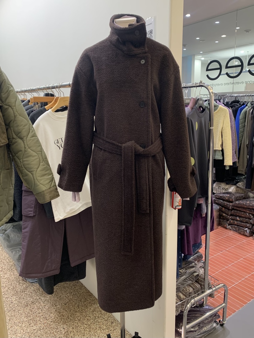 VAARA韓國代購㊣女士新款時尚推薦職業休閑人氣熱賣中長款大衣VAARA中長款大衣圖色1