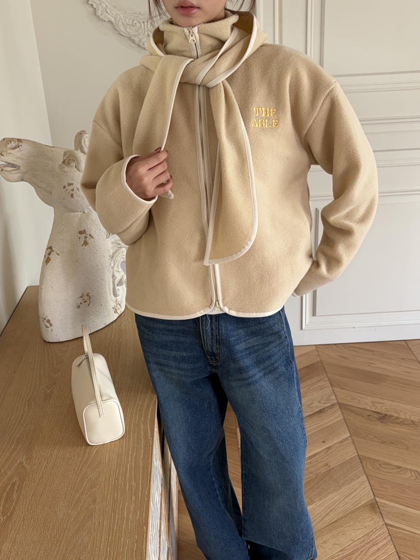 THE ABLE韓國代購㊣女士新品熱賣25秋冬時尚休閑人氣夾克抓絨THE ABLE/TA夾克