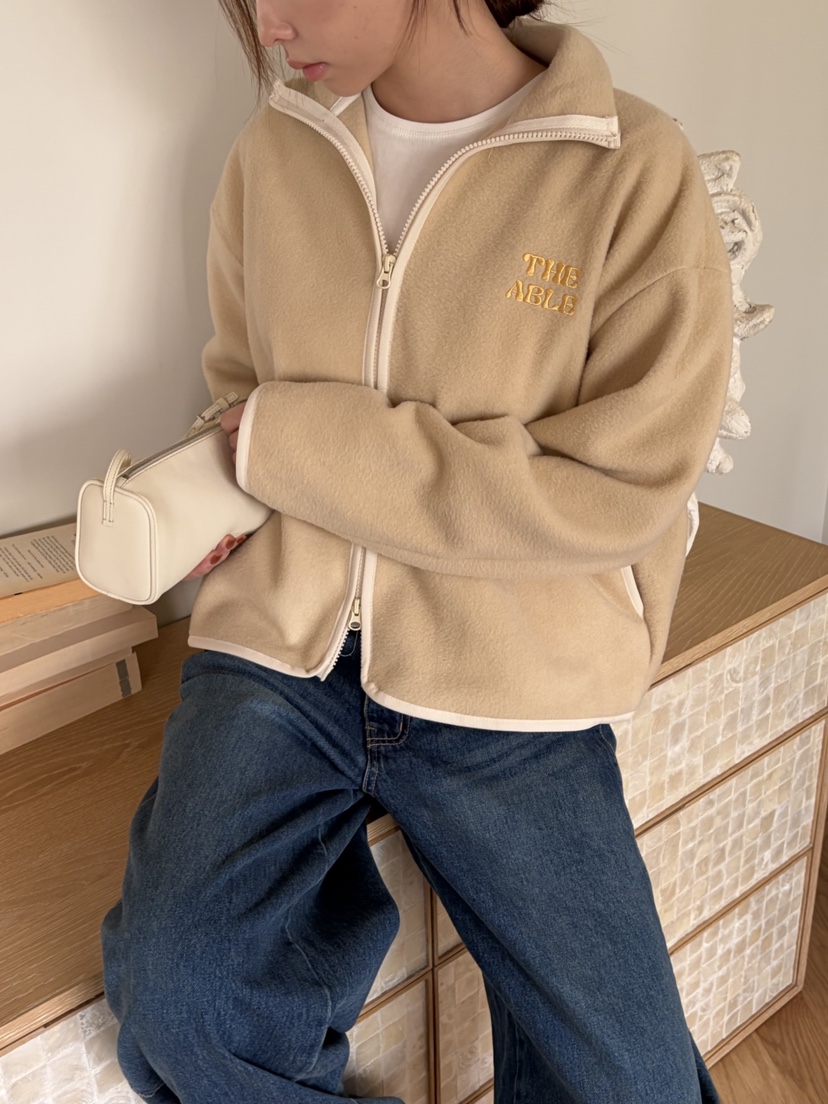 THE ABLE韓國代購㊣女士新品熱賣25秋冬時尚休閑人氣夾克抓絨THE ABLE/TA夾克