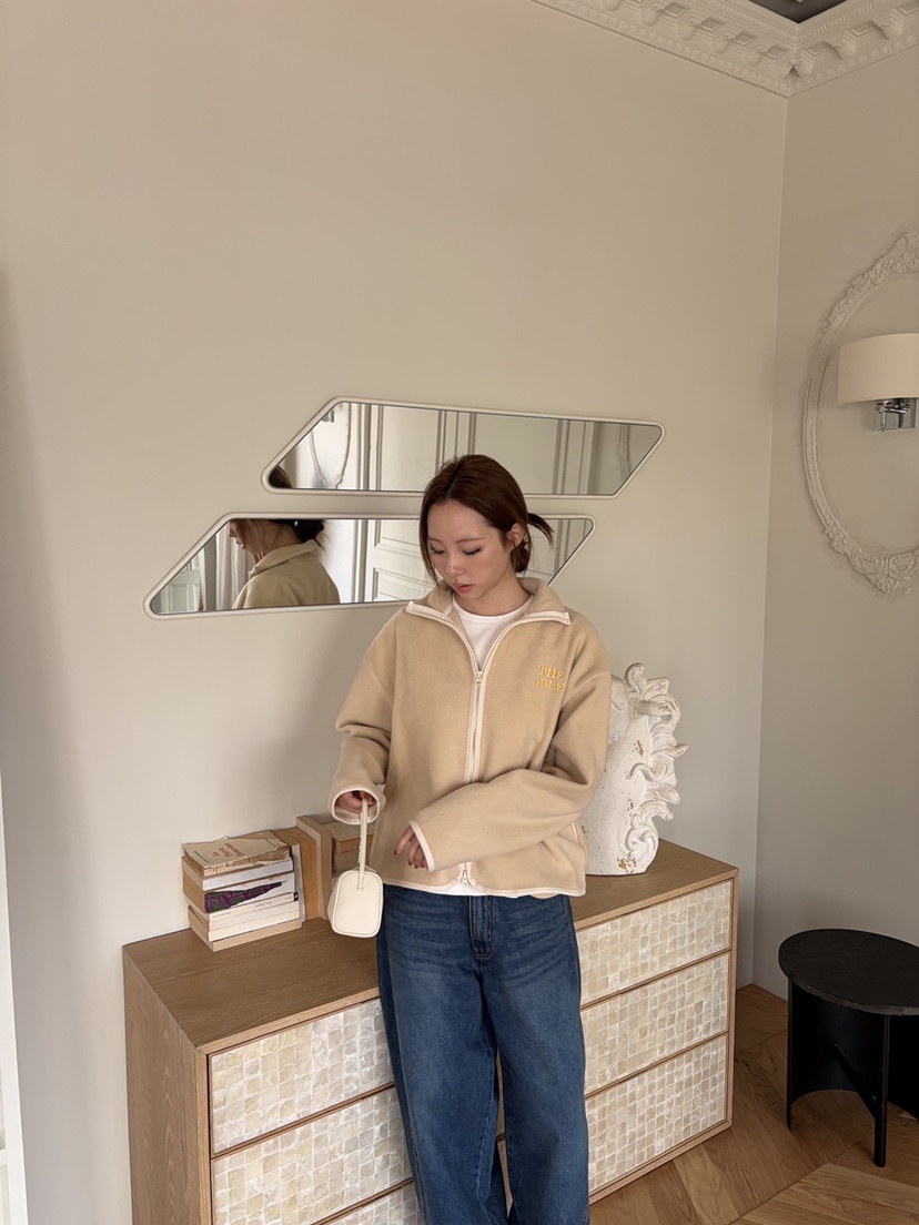 THE ABLE韓國代購㊣女士新品熱賣25秋冬時尚休閑人氣夾克抓絨THE ABLE/TA夾克