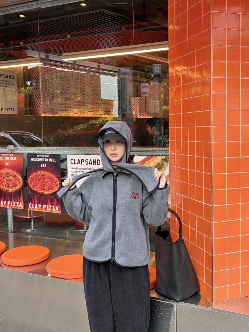 THE ABLE韓國代購㊣女士新品熱賣25秋冬時尚休閑人氣夾克抓絨THE ABLE/TA夾克