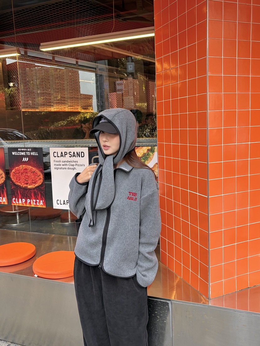 THE ABLE韓國代購㊣女士新品熱賣25秋冬時尚休閑人氣夾克抓絨THE ABLE/TA夾克