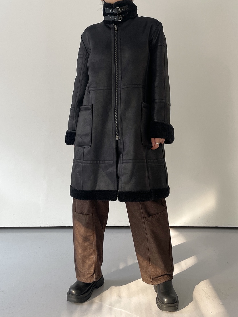 MILUI韓國代購㊣女士新款休閑時尚人氣25秋冬熱賣中長款大衣MILUI中長款大衣