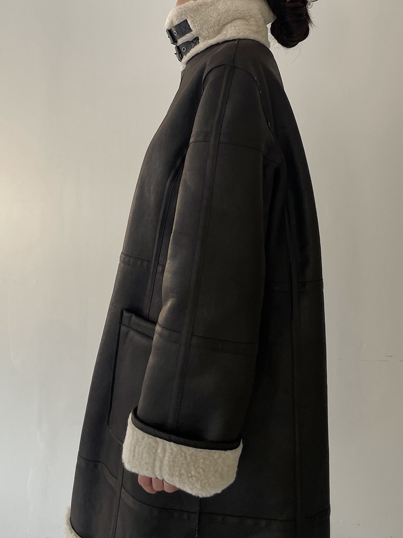 MILUI韓國代購㊣女士新款休閑時尚人氣25秋冬熱賣中長款大衣MILUI中長款大衣