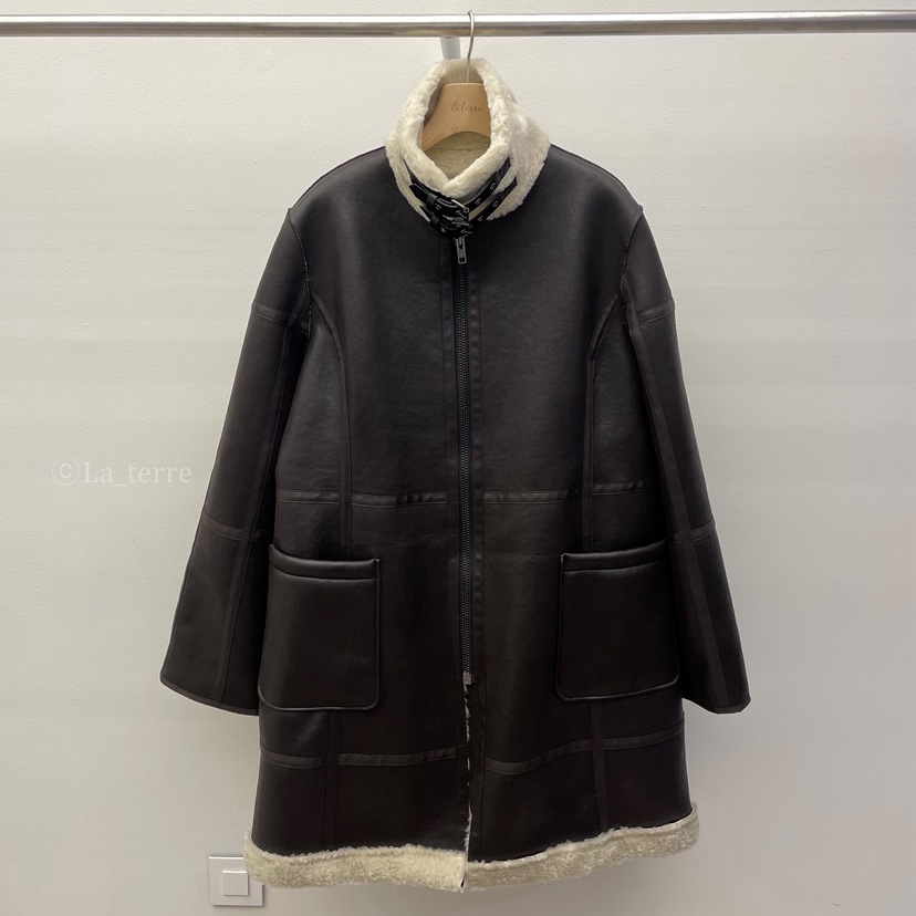 MILUI韓國代購㊣女士新款休閑時尚人氣25秋冬熱賣中長款大衣MILUI中長款大衣圖色2