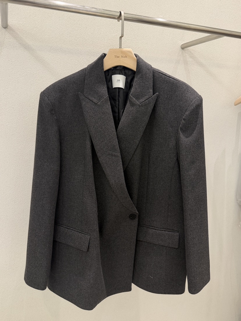 NOB東大門㊣直郵女士新款時尚25秋冬熱賣推薦休閑職業夾克羊毛NOB夾克圖色1