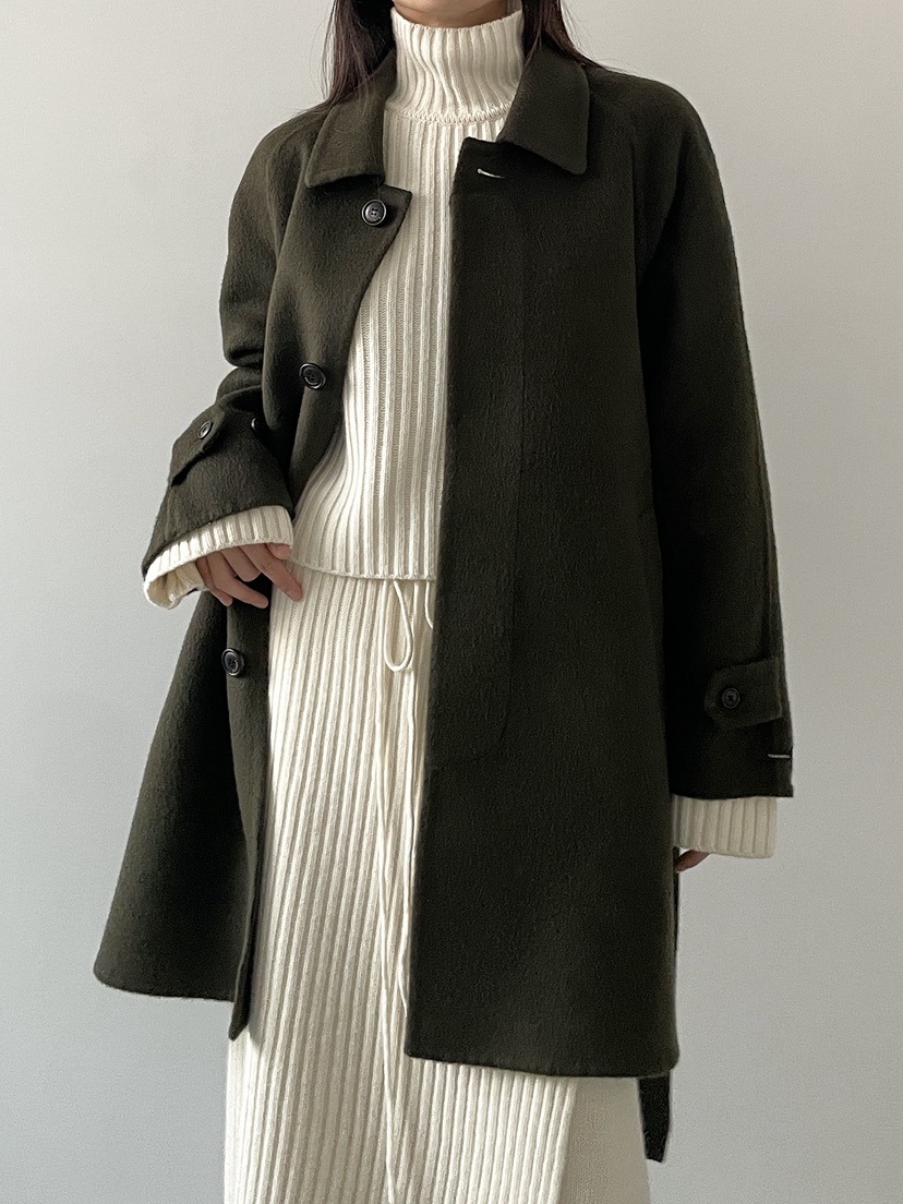 MILUI東大門㊣直郵女裝新品熱賣職業推薦25秋冬中長款大衣含腰帶MILUI中長款大衣