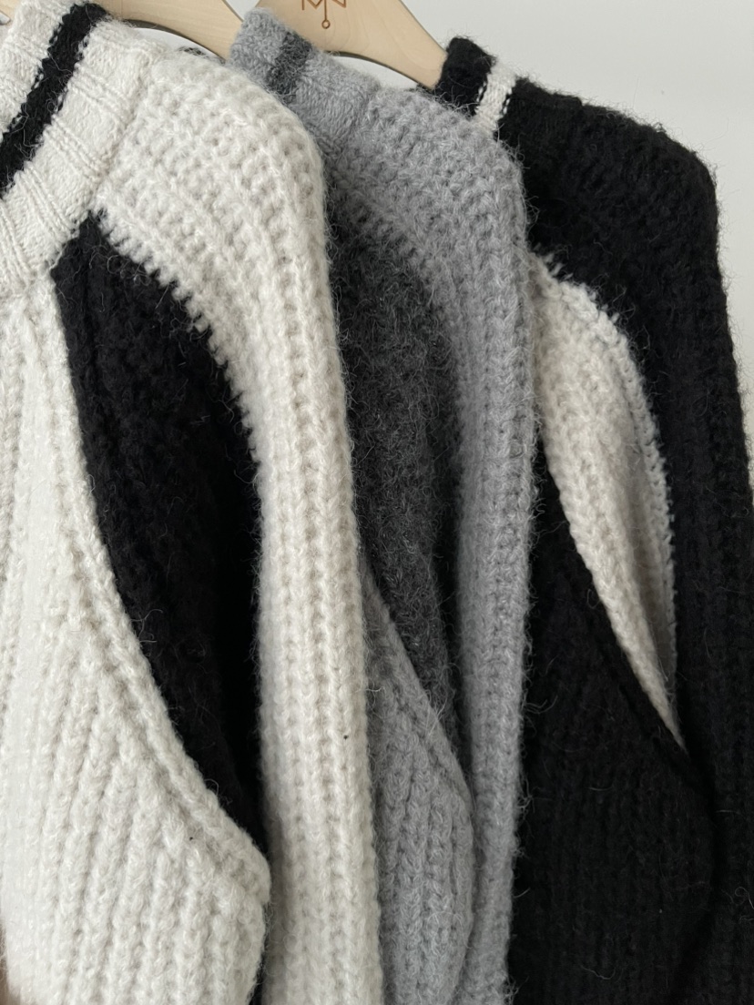 REIZ韓國代購㊣女裝新款時尚熱賣25秋冬推薦人氣休閑毛衣羊駝REIZ毛衣