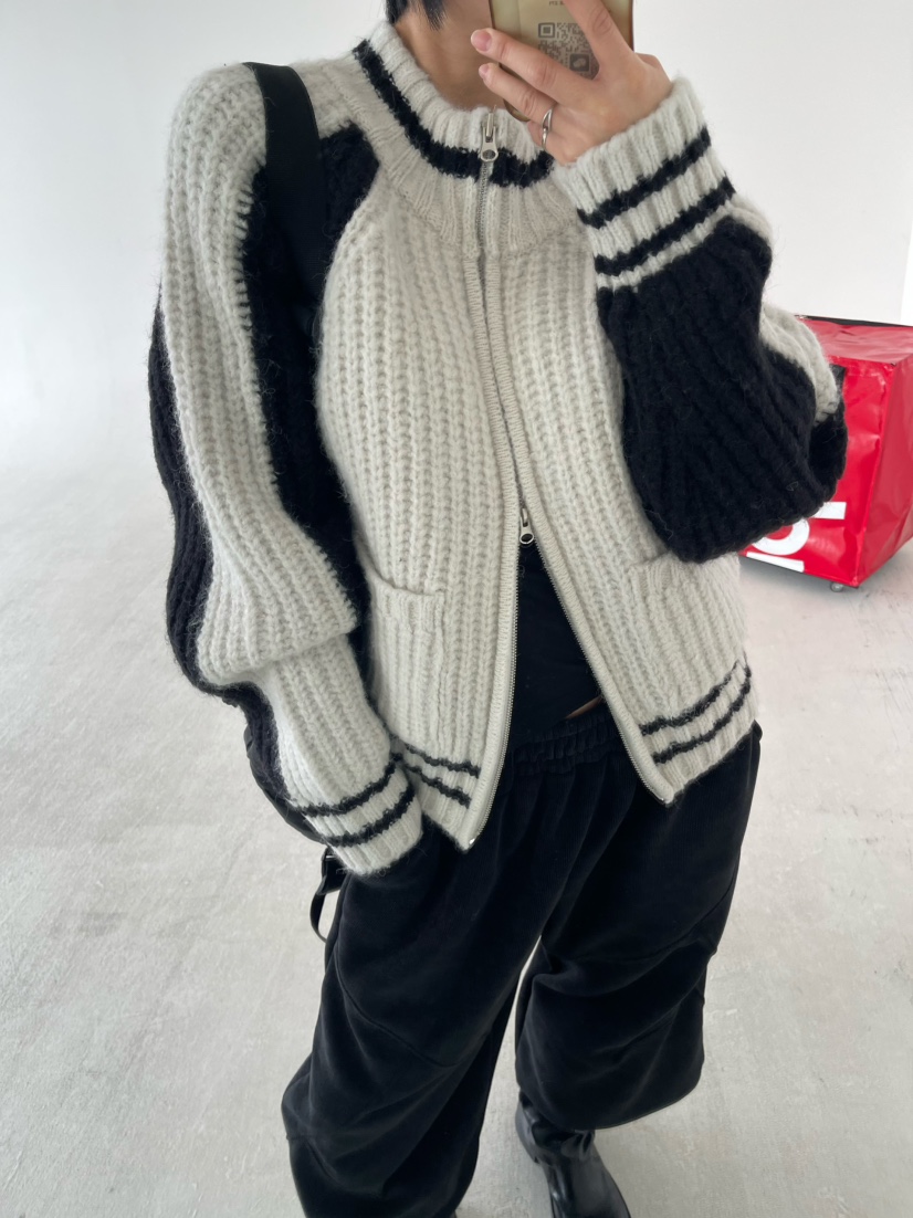 REIZ韓國代購㊣女裝新款時尚熱賣25秋冬推薦人氣休閑毛衣羊駝REIZ毛衣