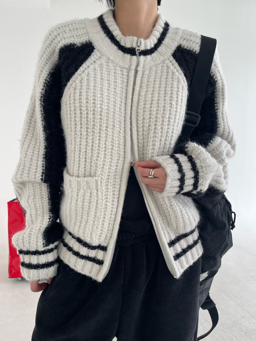 REIZ韓國代購㊣女裝新款時尚熱賣25秋冬推薦人氣休閑毛衣羊駝REIZ毛衣