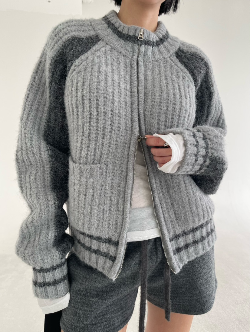 REIZ韓國代購㊣女裝新款時尚熱賣25秋冬推薦人氣休閑毛衣羊駝REIZ毛衣