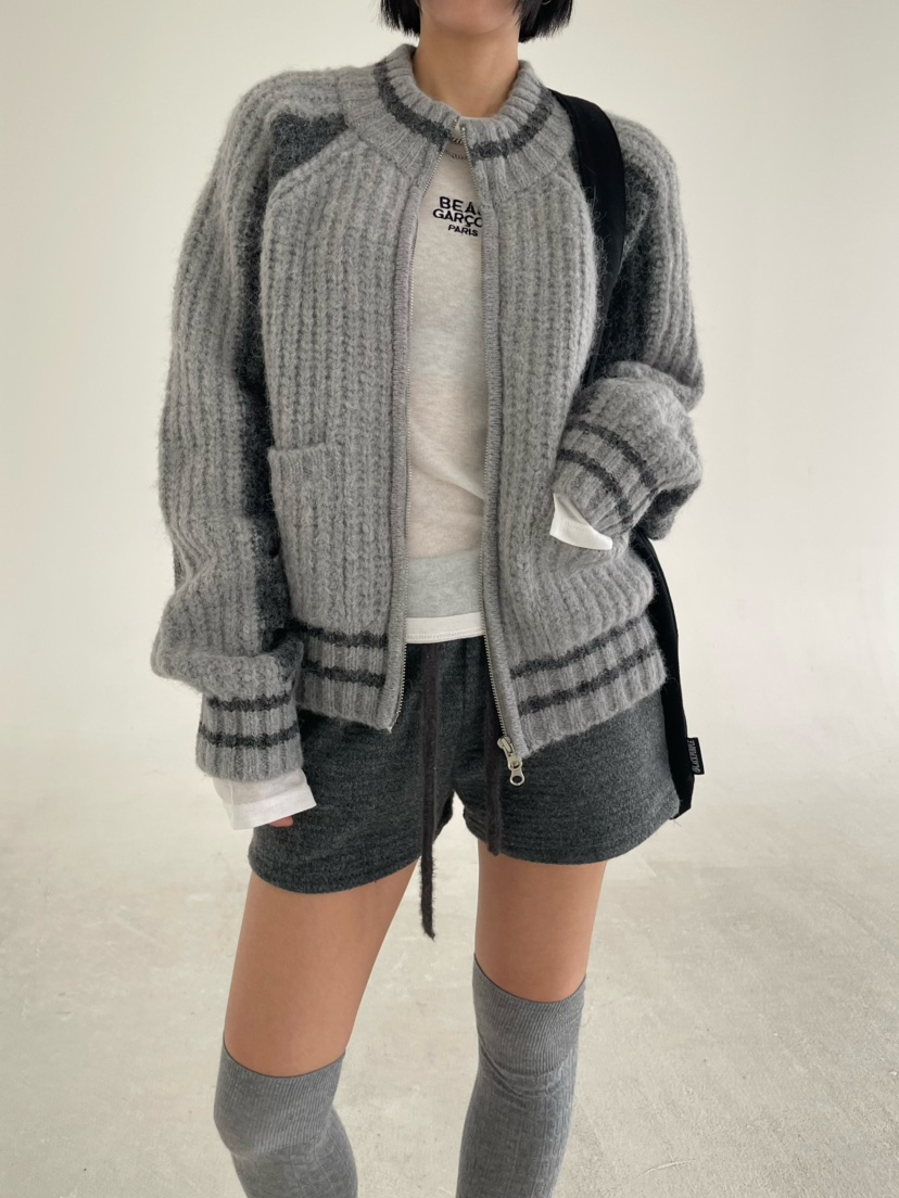 REIZ韓國代購㊣女裝新款時尚熱賣25秋冬推薦人氣休閑毛衣羊駝REIZ毛衣