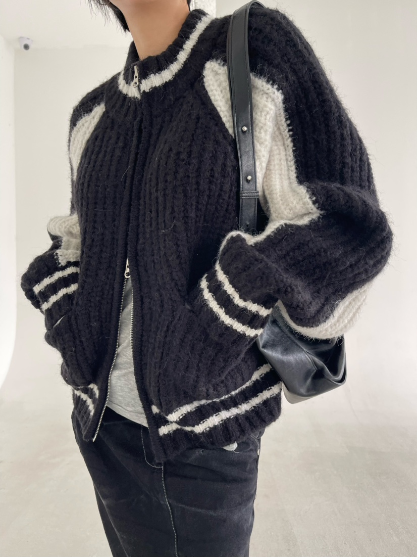 REIZ韓國代購㊣女裝新款時尚熱賣25秋冬推薦人氣休閑毛衣羊駝REIZ毛衣