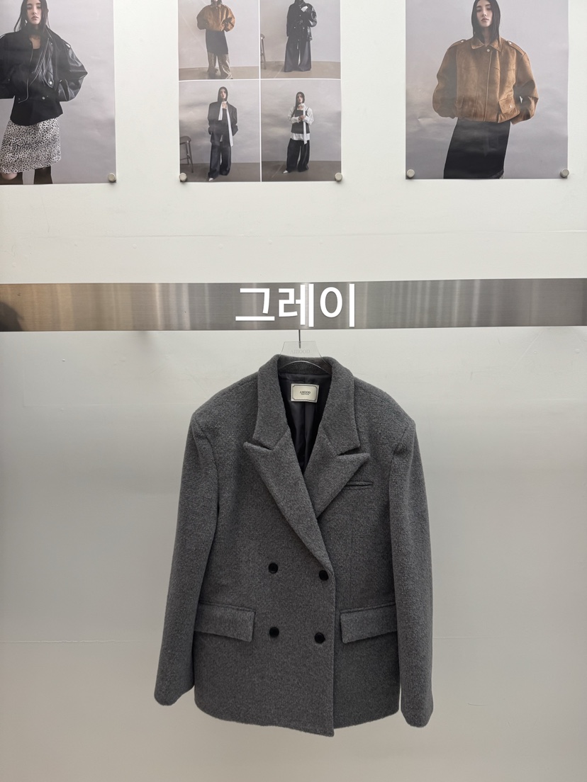 AMOOD東大門㊣實拍女裝新款人氣熱賣時尚25秋冬推薦夾克雙層AMOOD夾克圖色2