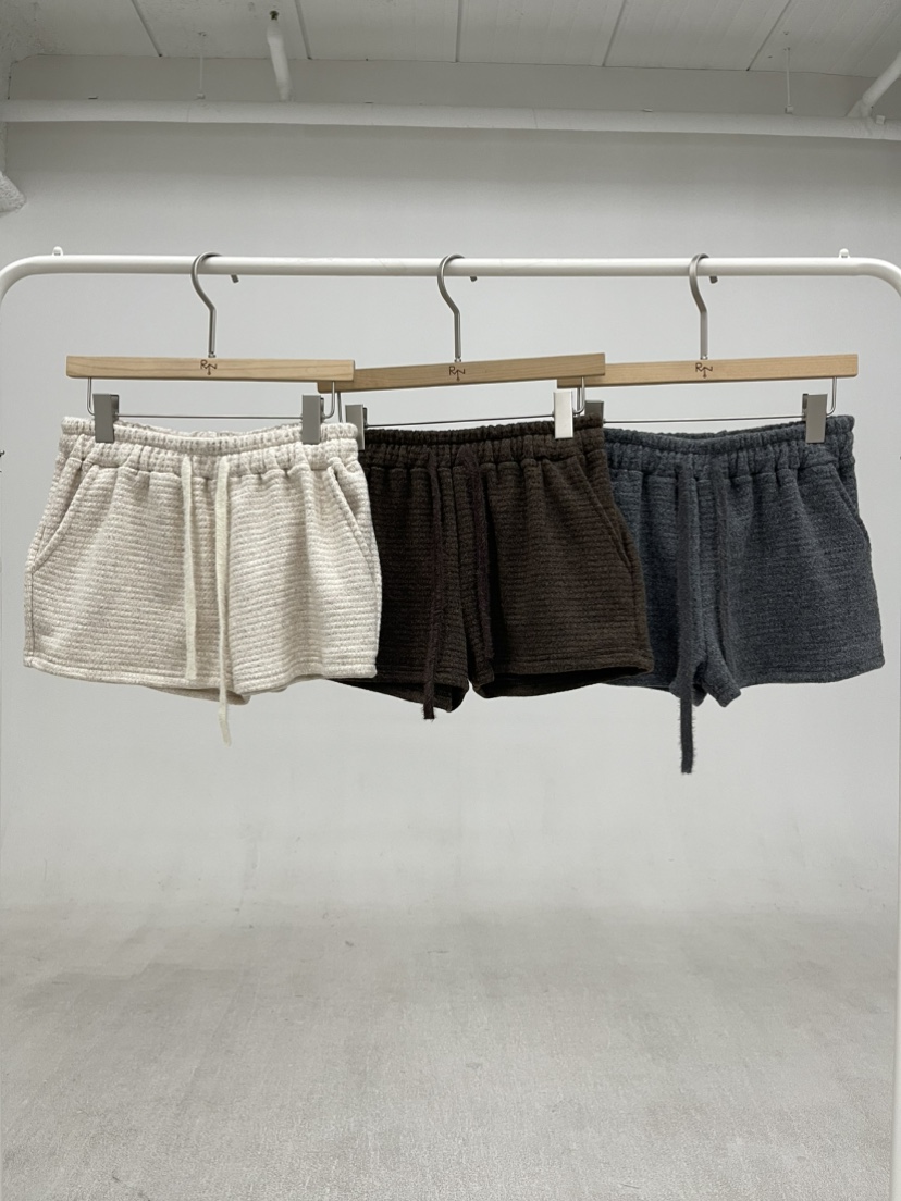 REIZ韓國代購㊣女士新款25秋冬熱賣推薦人氣時尚休閑短褲羊毛REIZ短褲