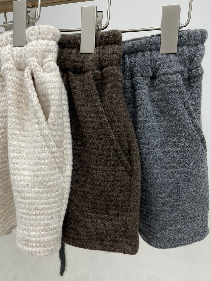 REIZ韓國代購㊣女士新款25秋冬熱賣推薦人氣時尚休閑短褲羊毛REIZ短褲