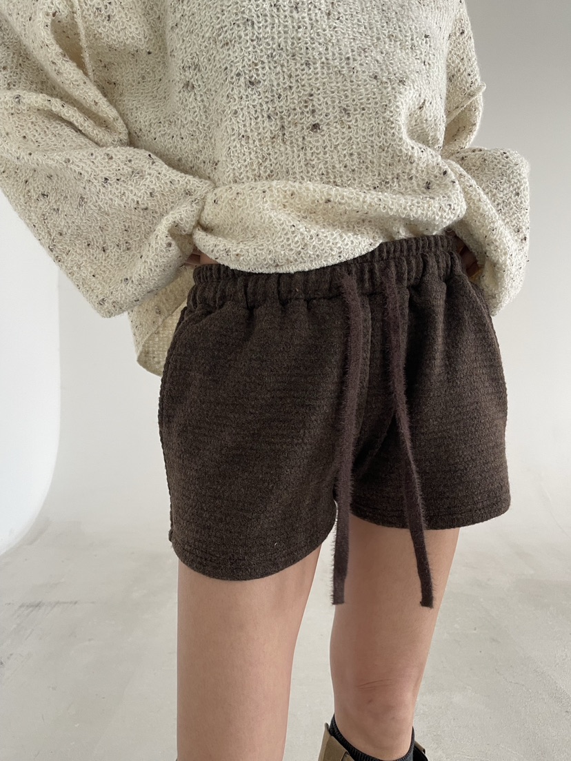 REIZ韓國代購㊣女士新款25秋冬熱賣推薦人氣時尚休閑短褲羊毛REIZ短褲