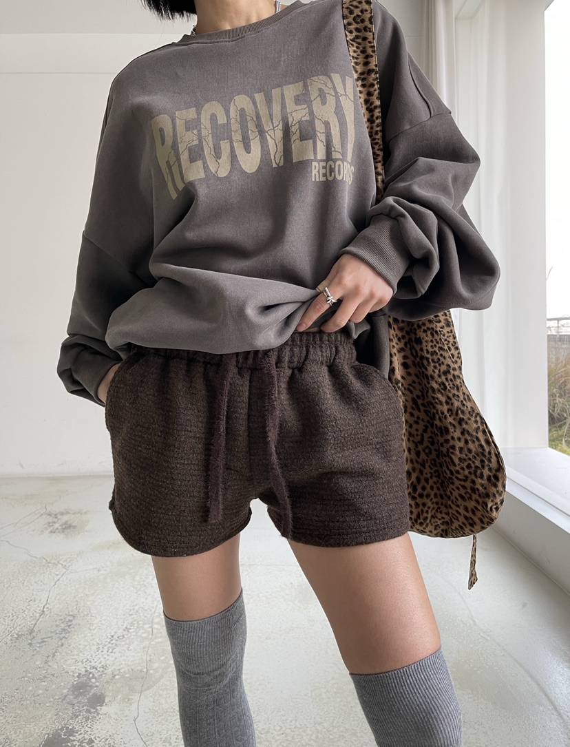 REIZ韓國代購㊣女士新款25秋冬熱賣推薦人氣時尚休閑短褲羊毛REIZ短褲