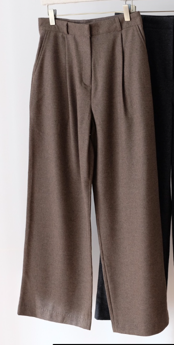 SORBET韓國代購㊣女士新品熱賣推薦職業25秋冬休閑休閑褲羊毛SORBET/flat white休閑褲圖色1