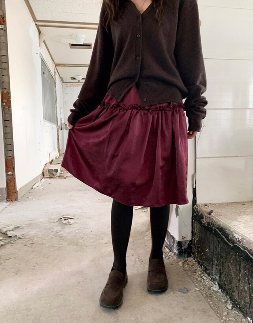 LETAILOR韓國代購㊣女裝新款休閑25秋冬人氣推薦半身裙中短裙LETAILOR半身裙/中短裙