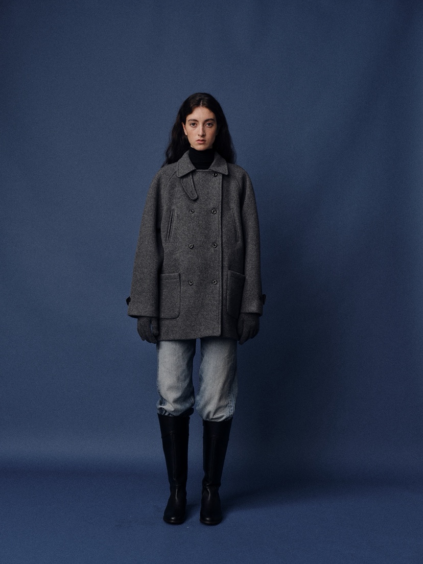 BAIE OUD/OFCEDRE韓國代購㊣女裝新款25秋冬中長款大衣羊毛雙層BAIE OUD/OFCEDRE中長款大衣