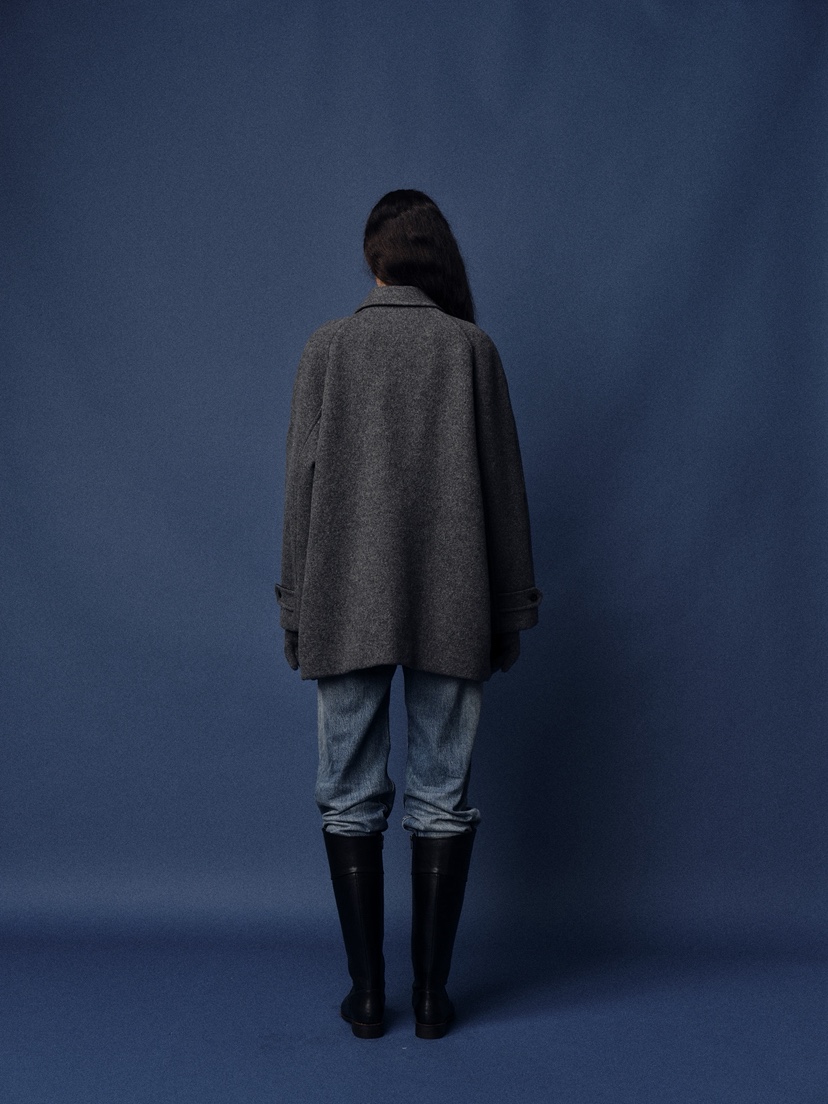 BAIE OUD/OFCEDRE韓國代購㊣女裝新款25秋冬中長款大衣羊毛雙層BAIE OUD/OFCEDRE中長款大衣