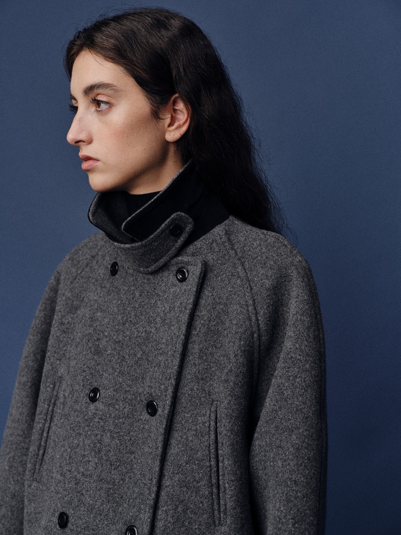 BAIE OUD/OFCEDRE韓國代購㊣女裝新款25秋冬中長款大衣羊毛雙層BAIE OUD/OFCEDRE中長款大衣