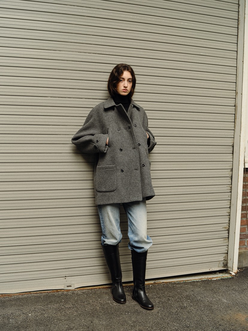 BAIE OUD/OFCEDRE韓國代購㊣女裝新款25秋冬中長款大衣羊毛雙層BAIE OUD/OFCEDRE中長款大衣