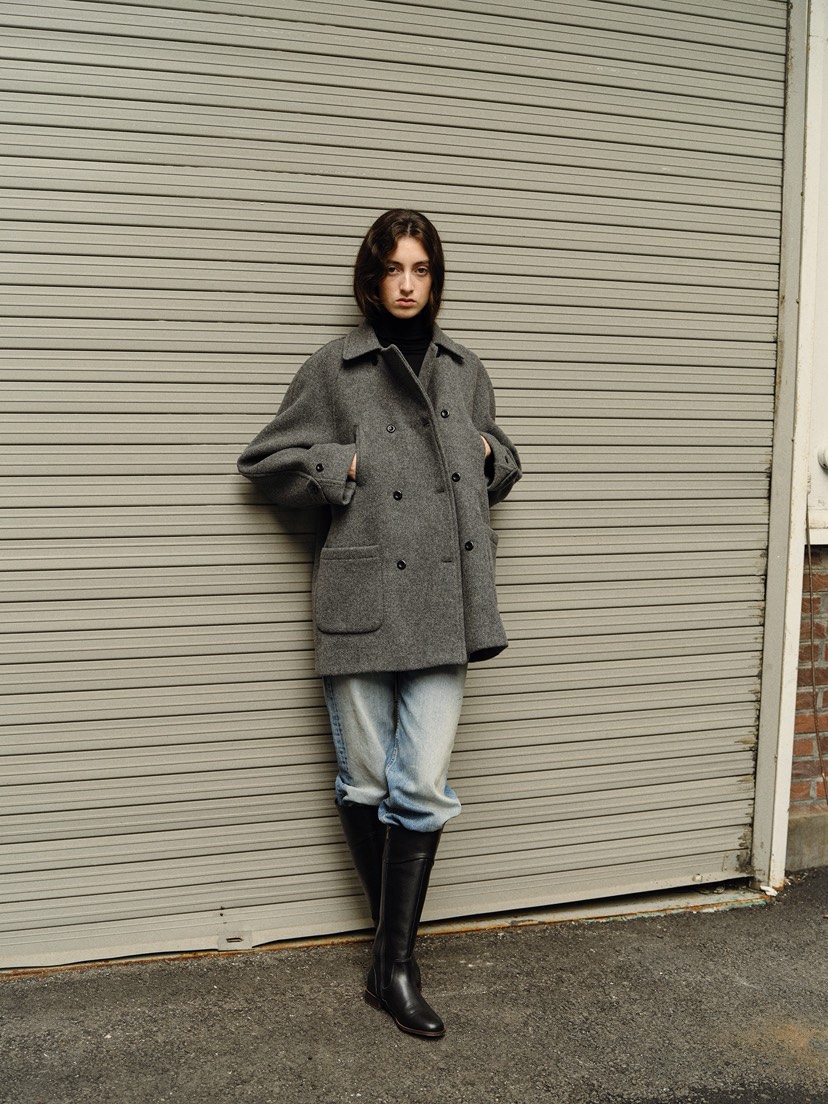 BAIE OUD/OFCEDRE韓國代購㊣女裝新款25秋冬中長款大衣羊毛雙層BAIE OUD/OFCEDRE中長款大衣