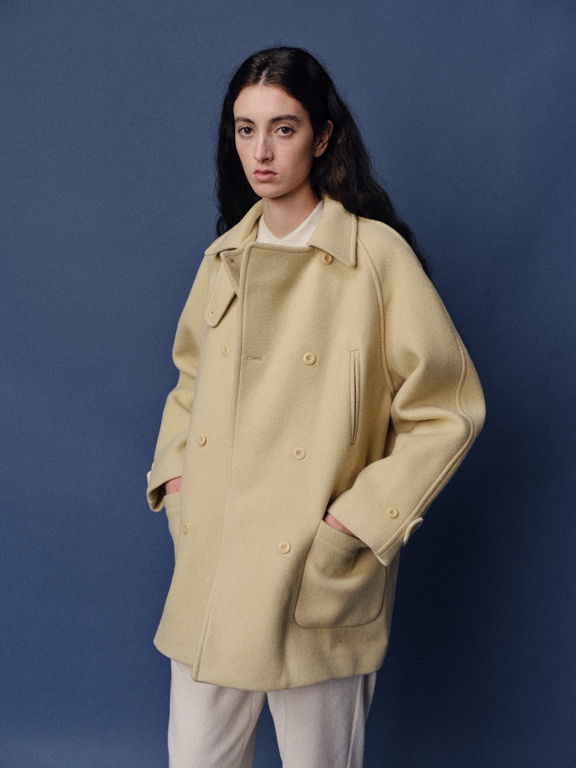 BAIE OUD/OFCEDRE韓國代購㊣女裝新款25秋冬中長款大衣羊毛雙層BAIE OUD/OFCEDRE中長款大衣