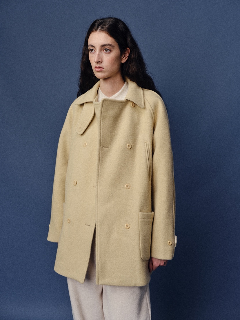 BAIE OUD/OFCEDRE韓國代購㊣女裝新款25秋冬中長款大衣羊毛雙層BAIE OUD/OFCEDRE中長款大衣