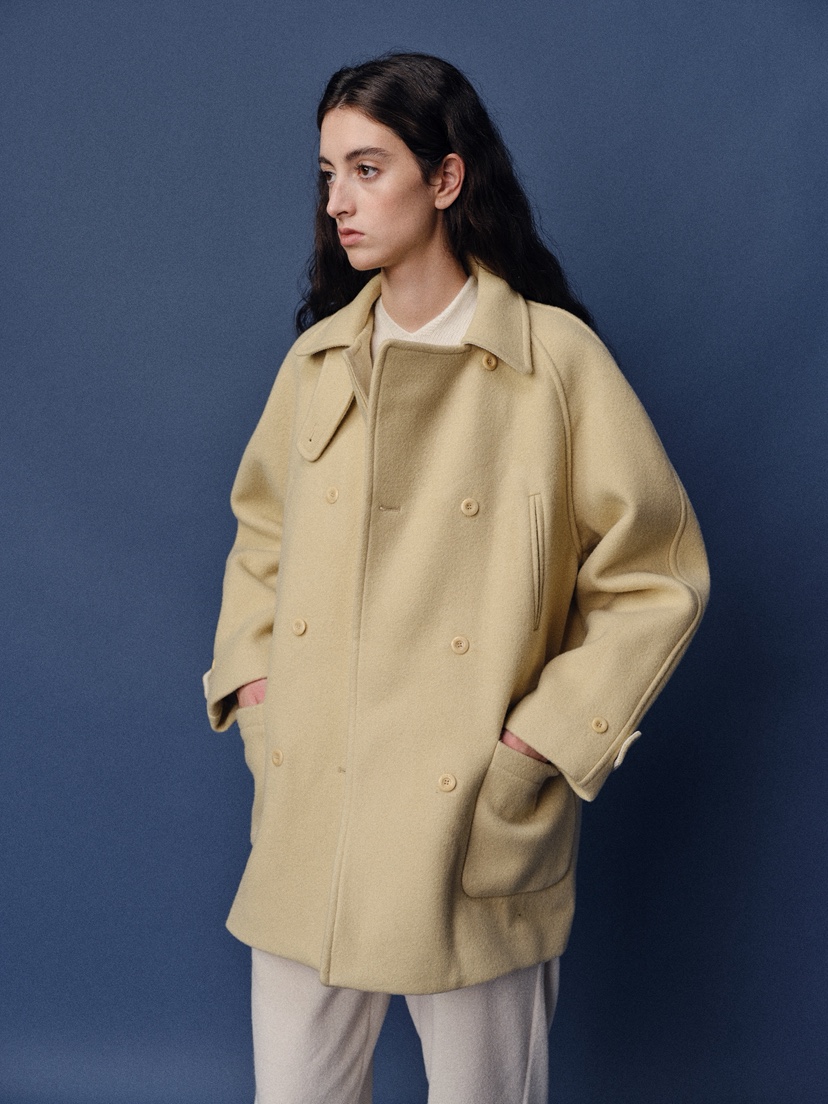 BAIE OUD/OFCEDRE韓國代購㊣女裝新款25秋冬中長款大衣羊毛雙層BAIE OUD/OFCEDRE中長款大衣