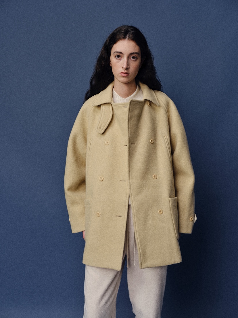 BAIE OUD/OFCEDRE韓國代購㊣女裝新款25秋冬中長款大衣羊毛雙層BAIE OUD/OFCEDRE中長款大衣