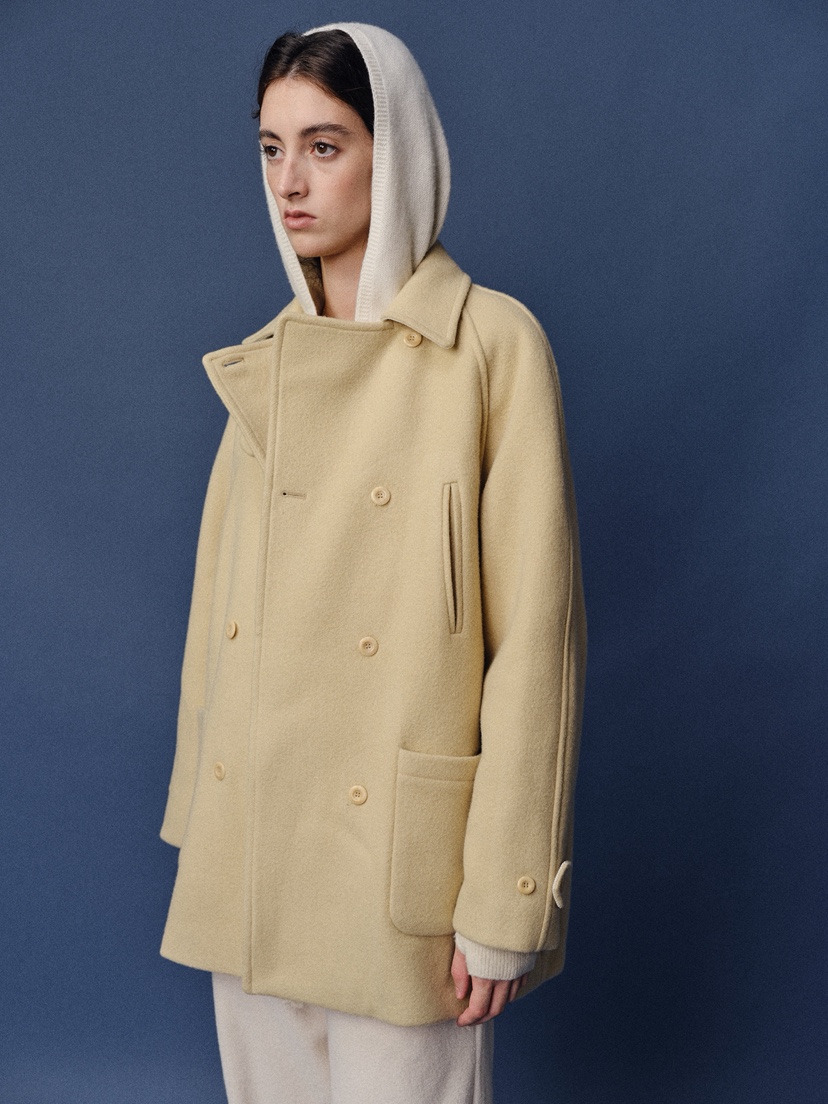 BAIE OUD/OFCEDRE韓國代購㊣女裝新款25秋冬中長款大衣羊毛雙層BAIE OUD/OFCEDRE中長款大衣