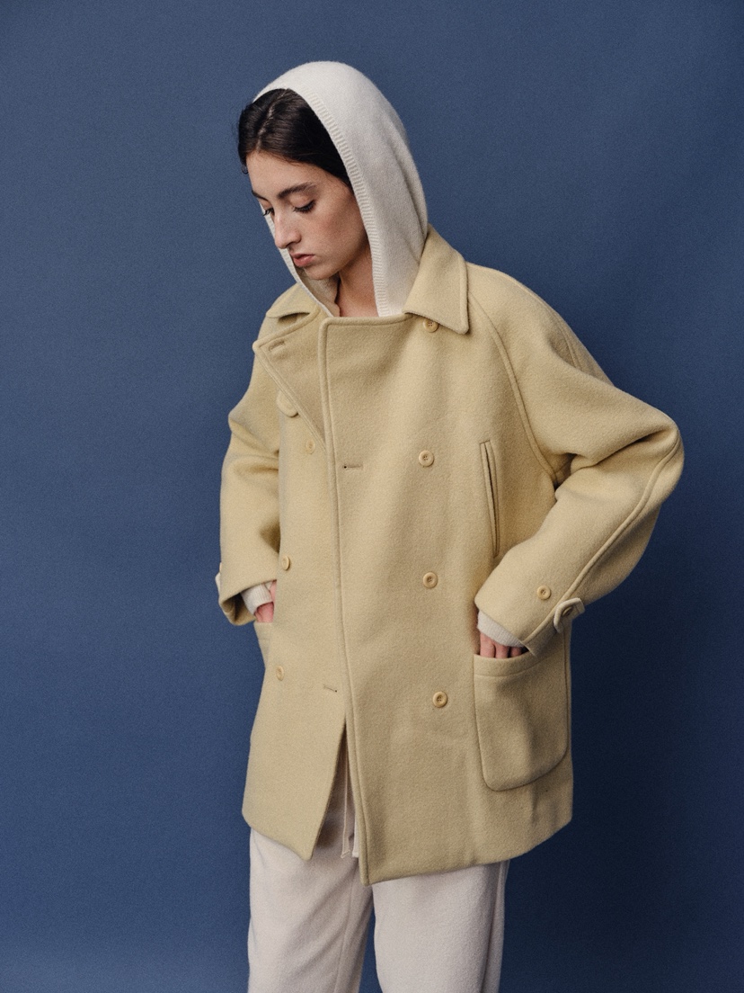 BAIE OUD/OFCEDRE韓國代購㊣女裝新款25秋冬中長款大衣羊毛雙層BAIE OUD/OFCEDRE中長款大衣