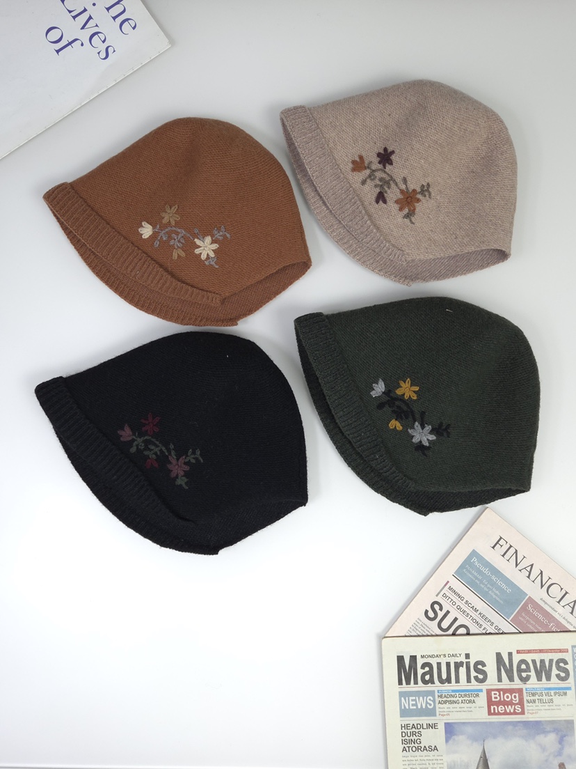 THE HAT-P東大門㊣實拍女裝新品推薦25秋冬熱賣職業帽子繡花THE HAT帽子