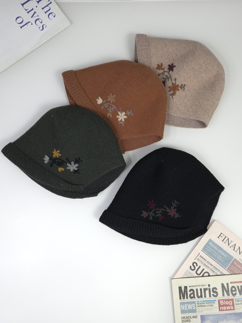THE HAT-P東大門㊣實拍女裝新品推薦25秋冬熱賣職業帽子繡花THE HAT帽子