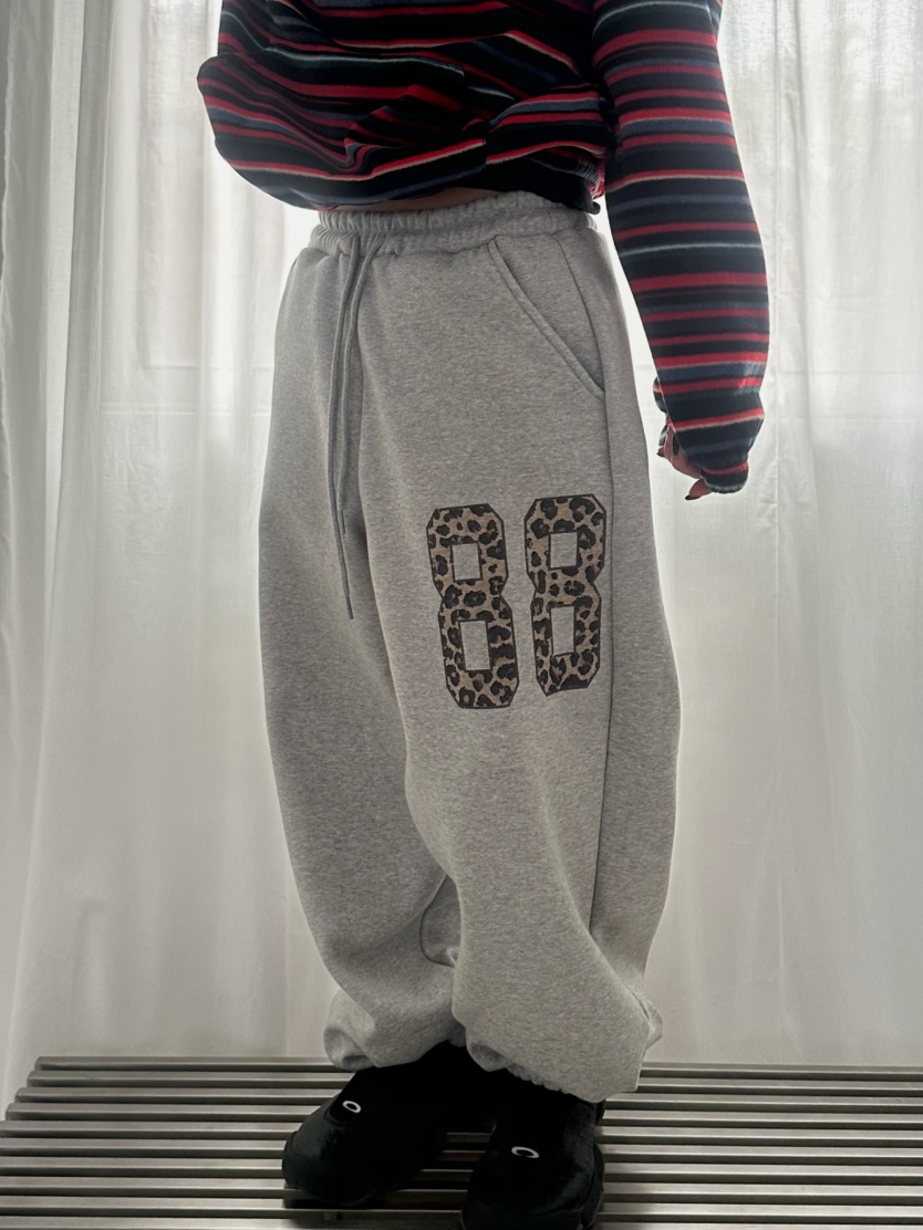 BYRING東大門㊣實拍女士新品25秋冬人氣熱賣休閑褲皮褲貂皮BYRING休閑褲圖色1