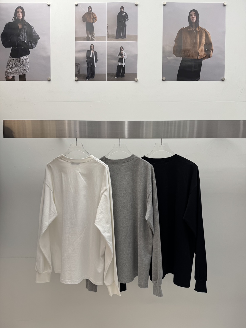 AMOOD韓國直郵㊣女士新款推薦人氣休閑時尚職業25秋冬長袖T恤AMOOD長袖T恤