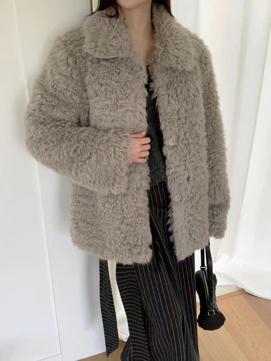 A.ME韓國直郵㊣女士新款時尚人氣休閑職業推薦25秋冬短款大衣A.ME短款大衣