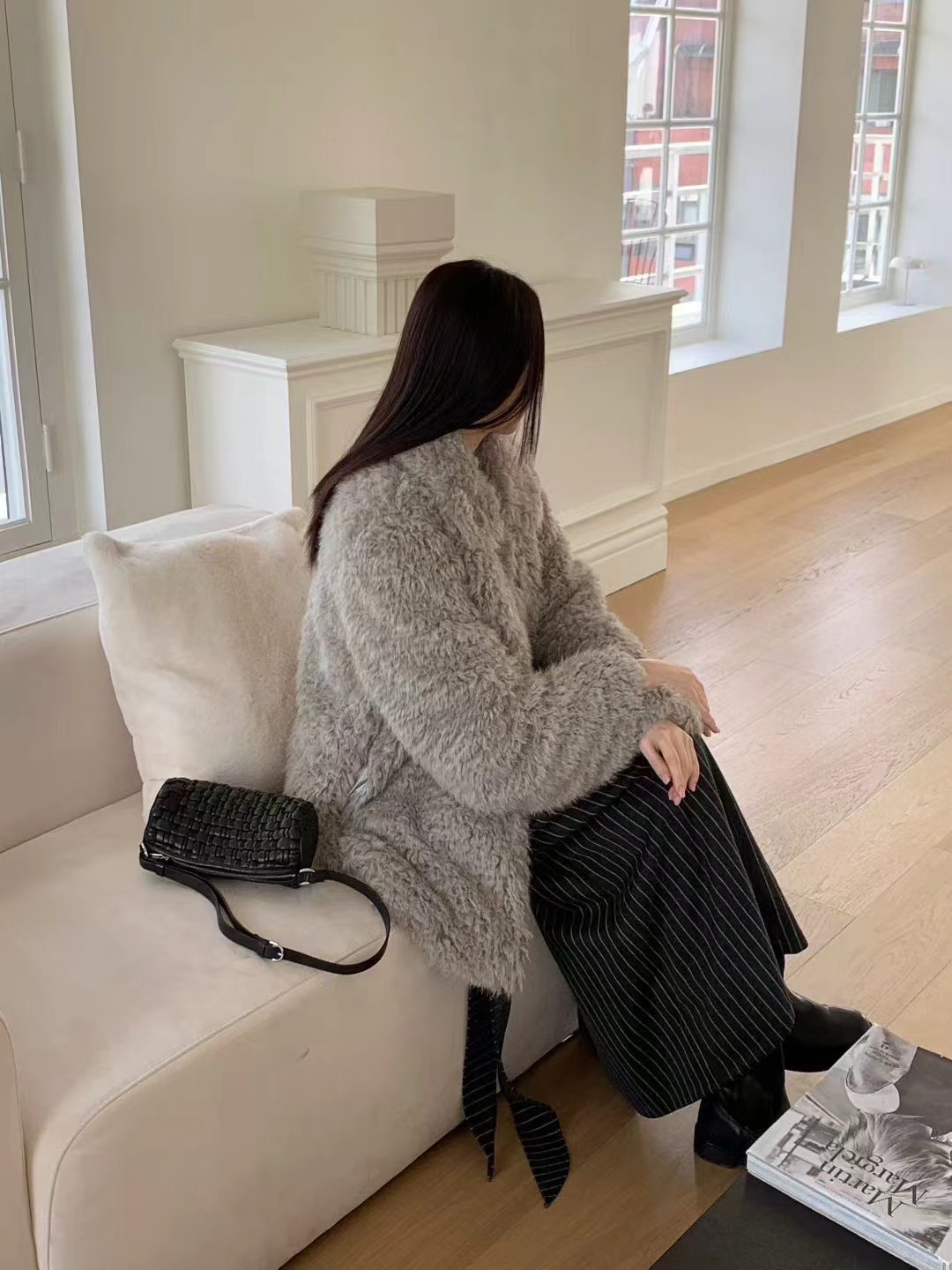 A.ME韓國直郵㊣女士新款時尚人氣休閑職業推薦25秋冬短款大衣A.ME短款大衣