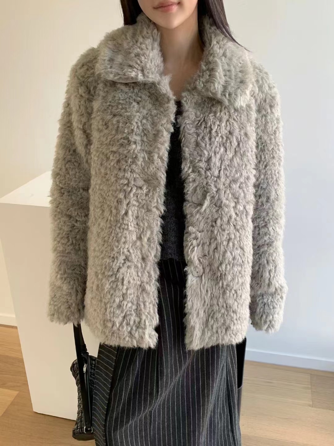 A.ME韓國直郵㊣女士新款時尚人氣休閑職業推薦25秋冬短款大衣A.ME短款大衣圖色2