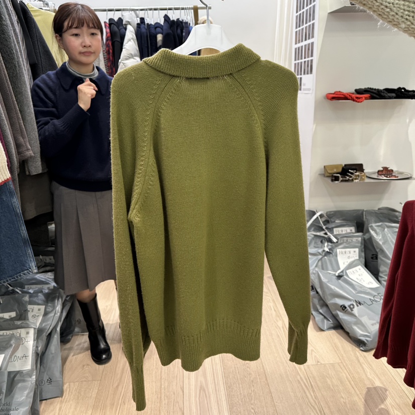 REIRAI韓國直郵㊣女裝新款休閑時尚推薦人氣職業針織衫羊絨Reirai針織衫