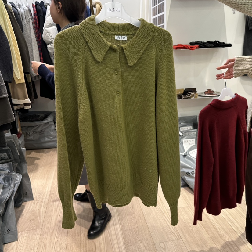 REIRAI韓國直郵㊣女裝新款休閑時尚推薦人氣職業針織衫羊絨Reirai針織衫圖色3