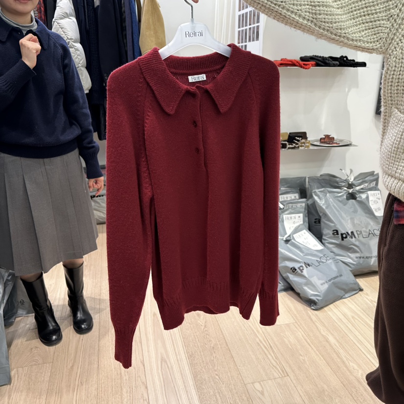 REIRAI韓國直郵㊣女裝新款休閑時尚推薦人氣職業針織衫羊絨Reirai針織衫圖色4