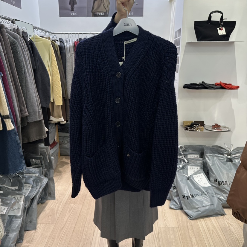 REIRAI韓國代購㊣女士新款推薦時尚熱賣休閑人氣職業毛衣羊毛Reirai毛衣圖色2