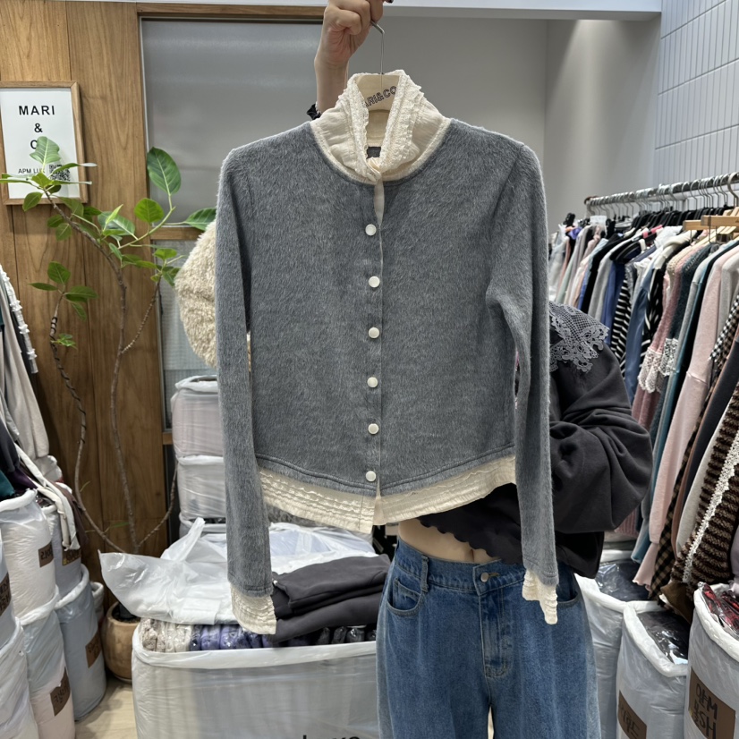 MARI CO東大門㊣實拍女裝新品25秋冬人氣推薦時尚針織衫開衫MARI CO針織衫圖色3