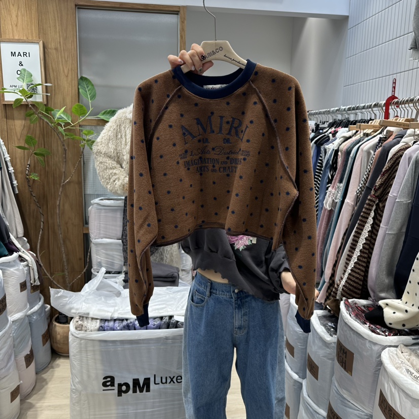 MARI CO東大門㊣代購女士新品休閑25秋冬人氣職業熱賣衛衣MARI CO衛衣圖色2